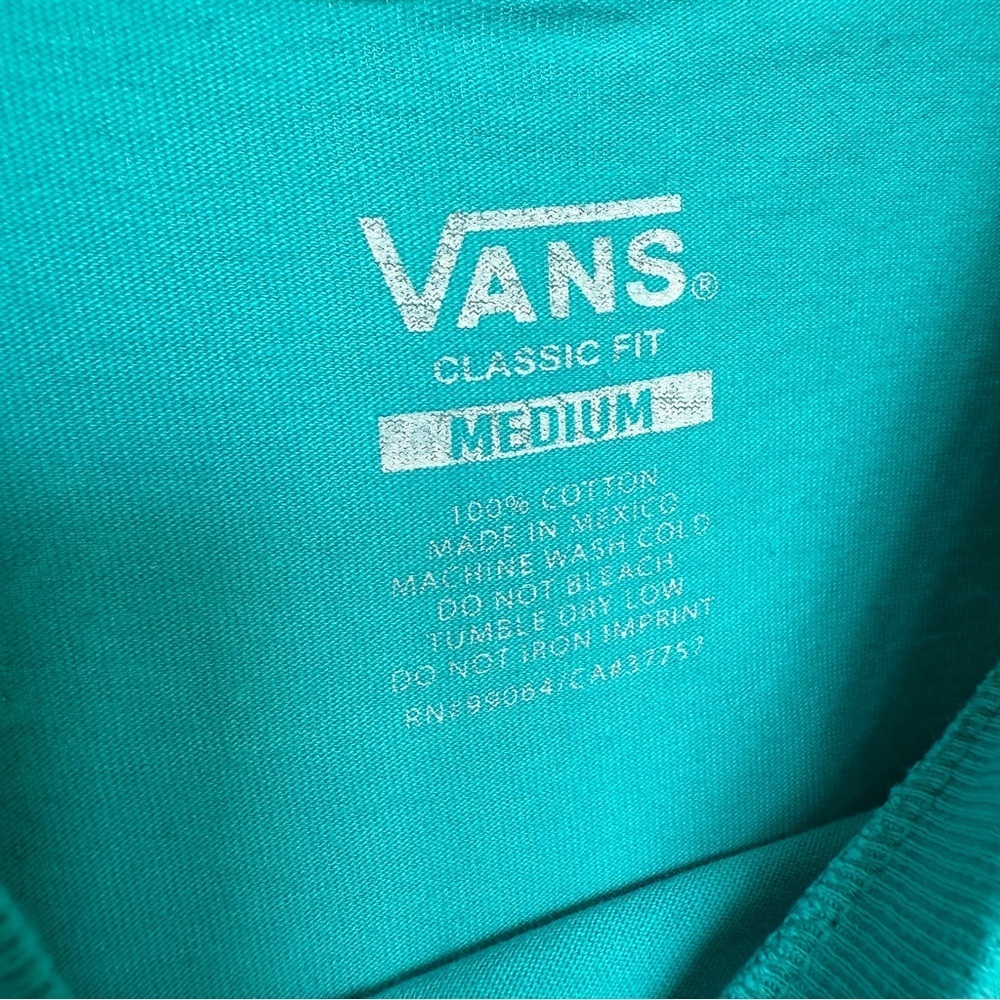 Vans Men's Blue Graphic Print T-Shirt Size M Short Sleeve Crew Neck Casual - Picture 5 of 9